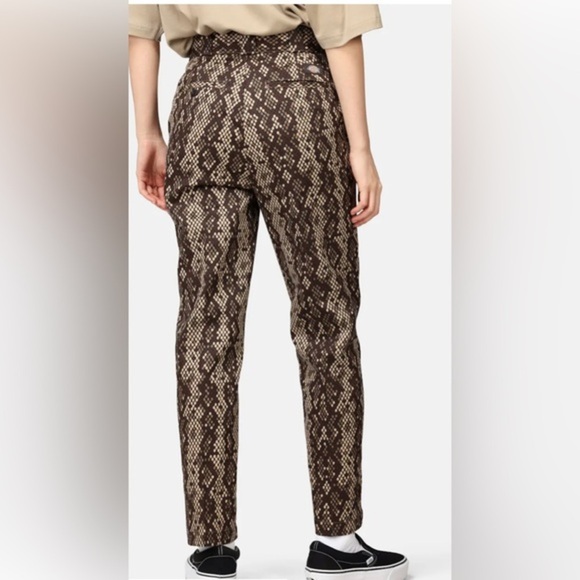 Dickies Camden brown snakeskin print Straight leg khaki pants Pants Size 10R new - Picture 5 of 7